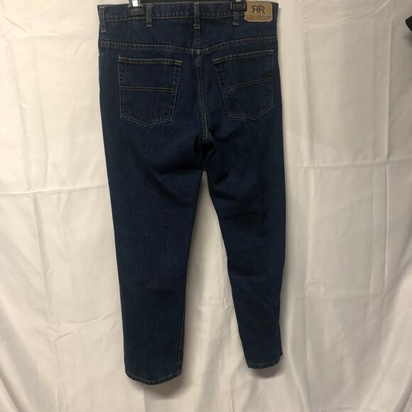 Real Ranch Jeans 36 X 30 EUC Dark Wash Low Rise Relaxed Fit - Picture 7 of 7